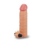 Вибронасадка Add 1.5" Vibrating Silicone Extender, Flesh - мініатюра 2