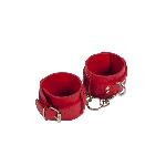 Наручники Leather Dominant Hand Cuffs, Red - мініатюра 2