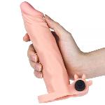 Насадка-удлинитель с вибрацией Add 2" Vibrating Penis Sleeve, Flesh - мініатюра 5