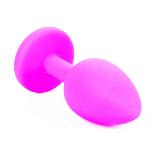 Силиконовая анальная пробка Boss Series - Jewellery Pink Silicon PLUG Small Light Blue S - мініатюра 4