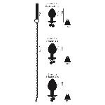 Набор из 4-х пробок с поводком Butt Plug Set with a Leash S, M, L - мініатюра 7
