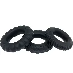 Набор эрекционных колец Cuddle Black Set 2 цвет черный - мініатюра 1