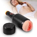 Мастурбато- вагина бутылка Beer bottle masturbation Cup без вибрации телесный - мініатюра 4
