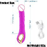 Вагинальный вибратор "Flexible stem", 10 режимов вибрации, фиолетовый - мініатюра 3