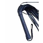Классическая  кожаная плеть с петлей на рукояти Premium Dark blue - мініатюра 2