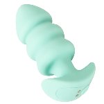 Анальная пробка с вибрацией Vibrating Mini Butt Plug Green - мініатюра 7