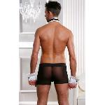Эротический мужской комплект Waiter цвет черно-белый S/M - мініатюра 2