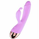Вибратор кролик "Deformed rabbit" 10 режимов вибрации, фиолетовый - мініатюра 3
