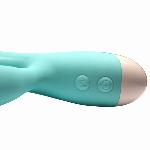 Вибратор кролик " Blue massager", голубой, 10 режимов вибрации - мініатюра 3