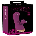 Двухфункциональный вибратор с подвижным щекотальщиком клитора от Javida - мініатюра 1