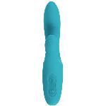 Вибратор-кролик - Clitoral Stimulator бирюзовый - мініатюра 3