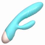 Вибратор кролик " Blue massager", голубой, 10 режимов вибрации - мініатюра 5