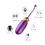 Виброяйцо с подогревом и пультом ДУ - Vibrating Silicone Love EGG USB - мініатюра 9