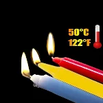 БДСМ свечи низкотемпературных набор из 3 шт с тонким стержнем L 170 мм, D 15 мм t пл. 50 градусов - мініатюра 1
