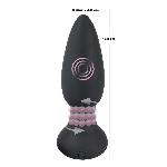 Анальная пробка с пультом и 7 режимами ротации Remote controlled rotating & vibrating plug - мініатюра 4