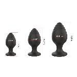 Набор анальных стимуляторов Boss Series - Silicone Anal Plugs Set (2,8 / 3,5 / 4,4 cm) - мініатюра 6
