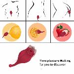 Стимулятор клитора и точки G "Rose", цвет бордовый, 10-частотная вибрационная вакуумная стимуляция - мініатюра 4