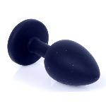 Силиконовая анальная пробка Boss Series - Jewellery Black Silicon PLUG Small Pink S - мініатюра 4