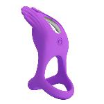 Эрекционное кольцо Pretty Love - Vibration Penis Ring SILAS Purple - мініатюра 5