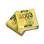 Ультратонкие презервативы с ребристой текстурой  Muaisi Ultrathin Gold 0,03 мм (упаковка 3 шт) - мініатюра 3