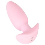 Анальная пробка с вибрацией Vibrating Mini Butt Plug Rose - мініатюра 7