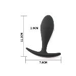 Силиконовая анальная втулка Black silicone, размер L - мініатюра 3
