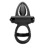 Эрекционное вибро кольцо Pretty Love - Vibration Cock Ring, 10 vibration functions Black - мініатюра 6