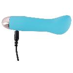 Синий мини вибромассажер Cuties Mini Vibrator с 7 различными вибрационными режимами - мініатюра 6