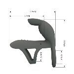 Насадка с вибрацией Pretty Love - MASTER RING GRAY, BI-210326-1 - мініатюра 4