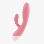 Вибратор кролик " Pink massager", розовый, 10 режимов вибрации - мініатюра 1