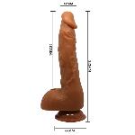Фаллоимитатор на присоске Baile Beautiful JASON 9,4'' Brown - мініатюра 9