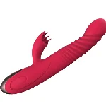 Вибратор кролик  "Fish tongue", ротация, вибрация, функция подогрева - мініатюра 1