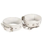 Оковы Leather Restraints Leg Cuffs, White - мініатюра 1