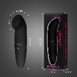 (ПОВРЕЖДЕННАЯ КОРОБКА) Минивибратор SEXUAL LOVE  для стимлуяции клитора со скошенной головкой черный - мініатюра 4