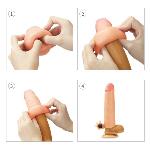Насадка с вибрацией Add 2" Vibrating Silicone Extender, Flesh - мініатюра 4