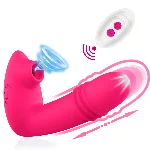 Вибромассажер вагинально- клиторальный "Blended orgasm", 10 режимов, цвет розовый, с пультом ДУ - мініатюра 1