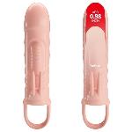 Удлиняющая насадка с вибростимуляцией ( на 2,5 см ) PRETTY LOVE - PENIS SLEEVE Sloane цвет телесный - мініатюра 3