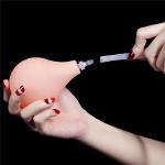 Упругий фаллоимимтатор с функцией семяизвержения 9'' Squirting Dildo - мініатюра 3