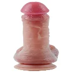 Большой фаллоимитатор с мошонкой на присоске OYO - Dildo Double Layer Silicone YQW-023 (длина 20 см, диаметр 3.6 см) - мініатюра 4