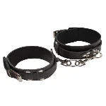 Оковы Leather Dominant Leg Cuffs, Black - мініатюра 1