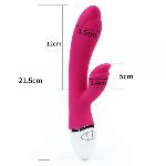 Вибромассажер с рельефным наконечником Rabbit Vibrator USB Rechargeable - мініатюра 6
