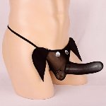 Эротические трусы Слон ,M-XL,черные - мініатюра 4