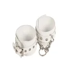 Наручники Leather Restraints Hand Cuffs, White - мініатюра 1