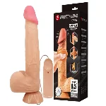 Вибратор на присоске с хребтом и эффектом скользящей кожи BAILE - Sliding Skin 8,5'' Flesh, BW-008105ZRG - мініатюра 1