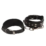 Оковы Leather Leg Cuffs, Black - мініатюра 1