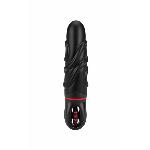 Роскошный вибратор с выпуклыми ребрышками для стимуляции AMOR BIG VIBRATOR BRUCE Black (Приложение НЕ Функционирует!) - мініатюра 2