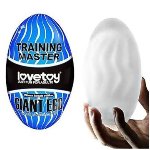 Мастурбатор LoveToy Traning Master Giant Egg Masturbator Blue без вибрации - мініатюра 1