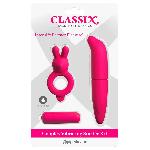 (ЛОПНУВШИЙ БЛИСТЕР) Набор 3в1 CLASSIX Couples Vibrating Starter Kit (мини вибратор, эрекционное кольцо, вибро пуля) - мініатюра 2