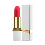 Вибратор помада "Lipstick", белый, 10 режимов вибрации - мініатюра 4