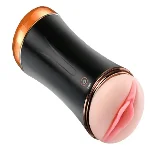 Мастурбатор с двумя входами и вибростимуляцией BOSS Vibrating Masturbation Cup USB 10 function + Interactive Function - мініатюра 1